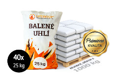 Bílinské uhlí ořech 2, pro automatické kotle, 1000 kg