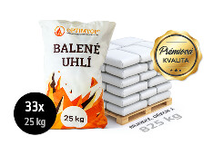 Bílinské uhlí ořech 1, pro klasická kamna, 825 kg